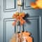 Glitzhome® 24.5" Fall Wood Maple Leaves with Bowknot Door Hanger
